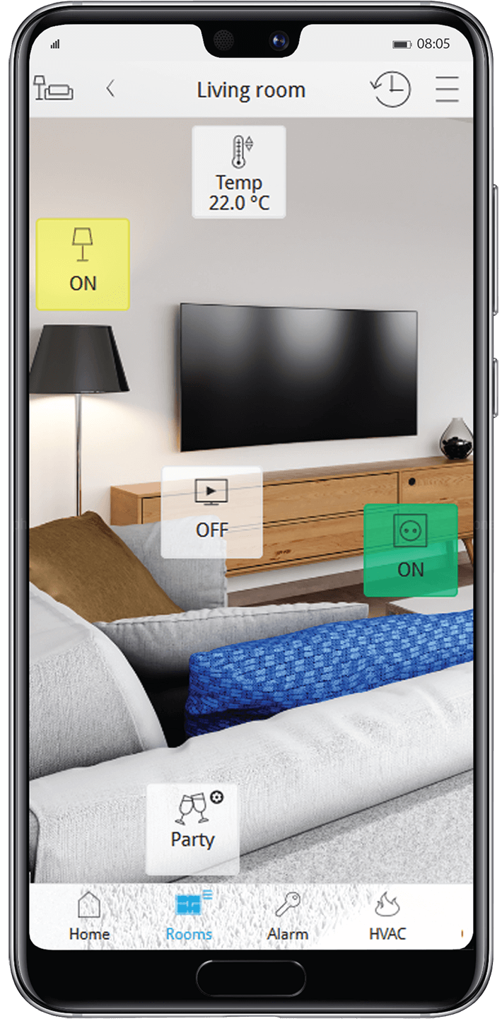 Living room on smart phone