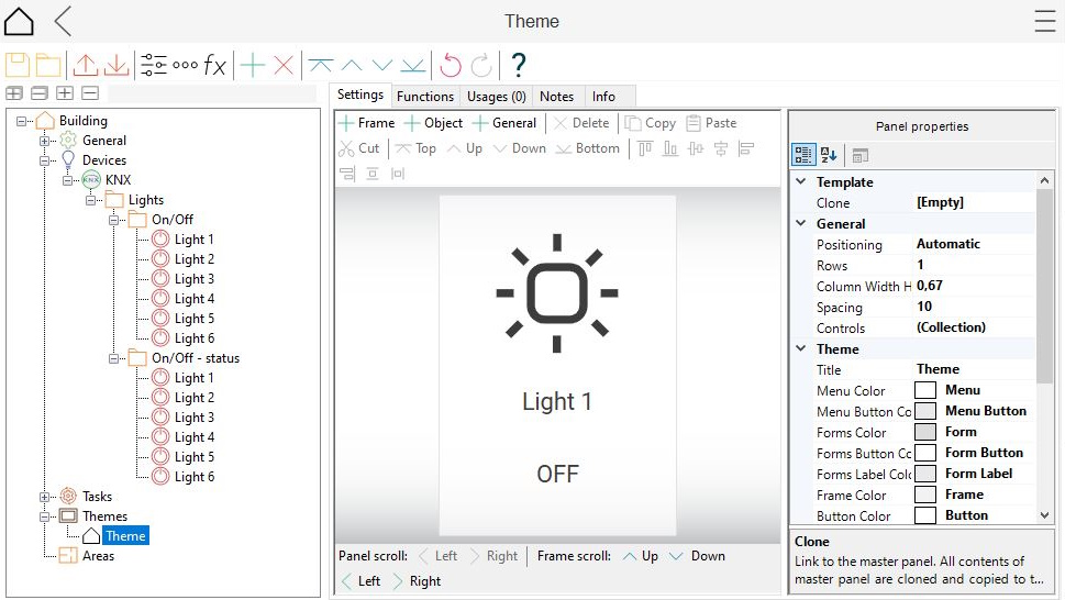 Step 6 screenshot: drag and drop into Theme