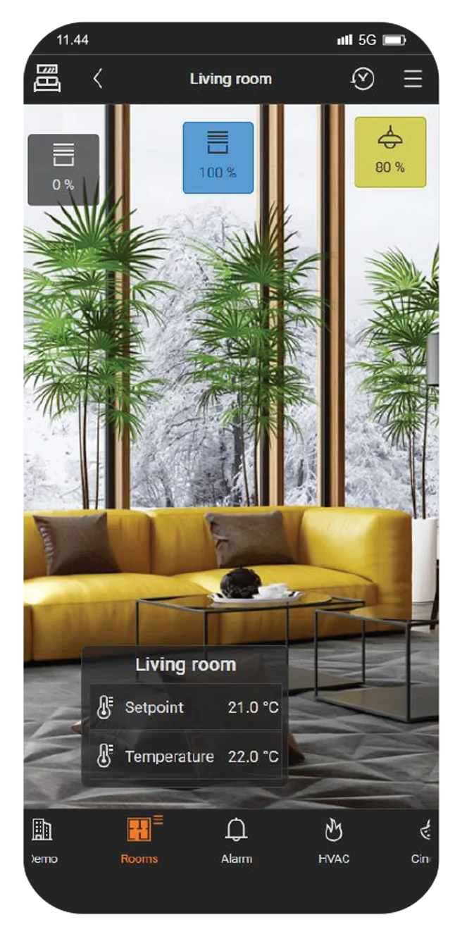 Smart home living room