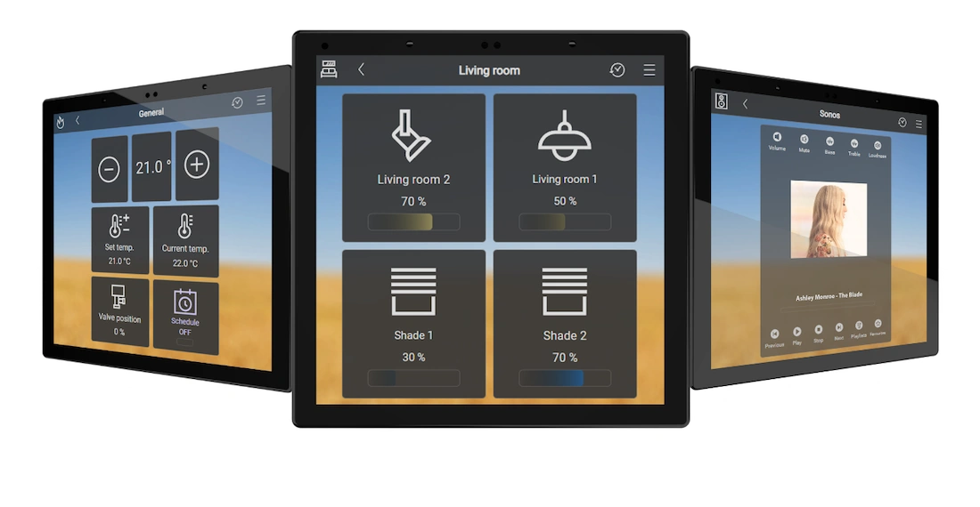 Blade control panel screens